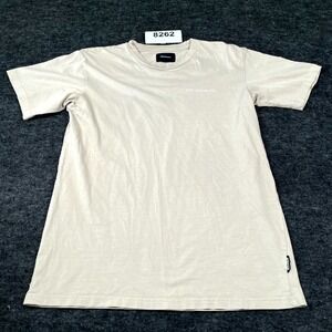 Among Equals T Shirt Mens Medium Beige State‎ Of Mind Graphic Print Crew Neck